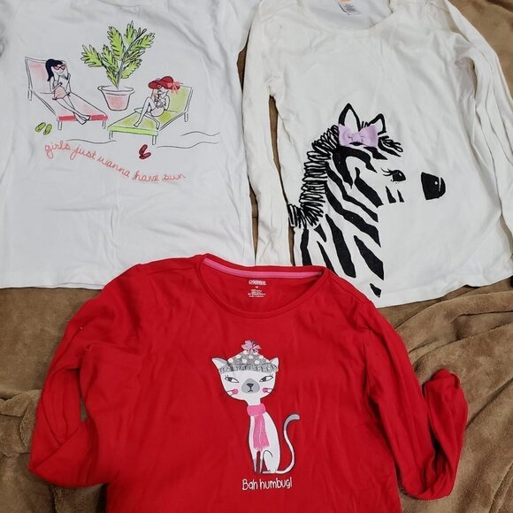 Gymboree, Bundle of 3  Girl's Clothing 2 long Sleeves and a short sleeve T-Shirt - Picture 2 of 10